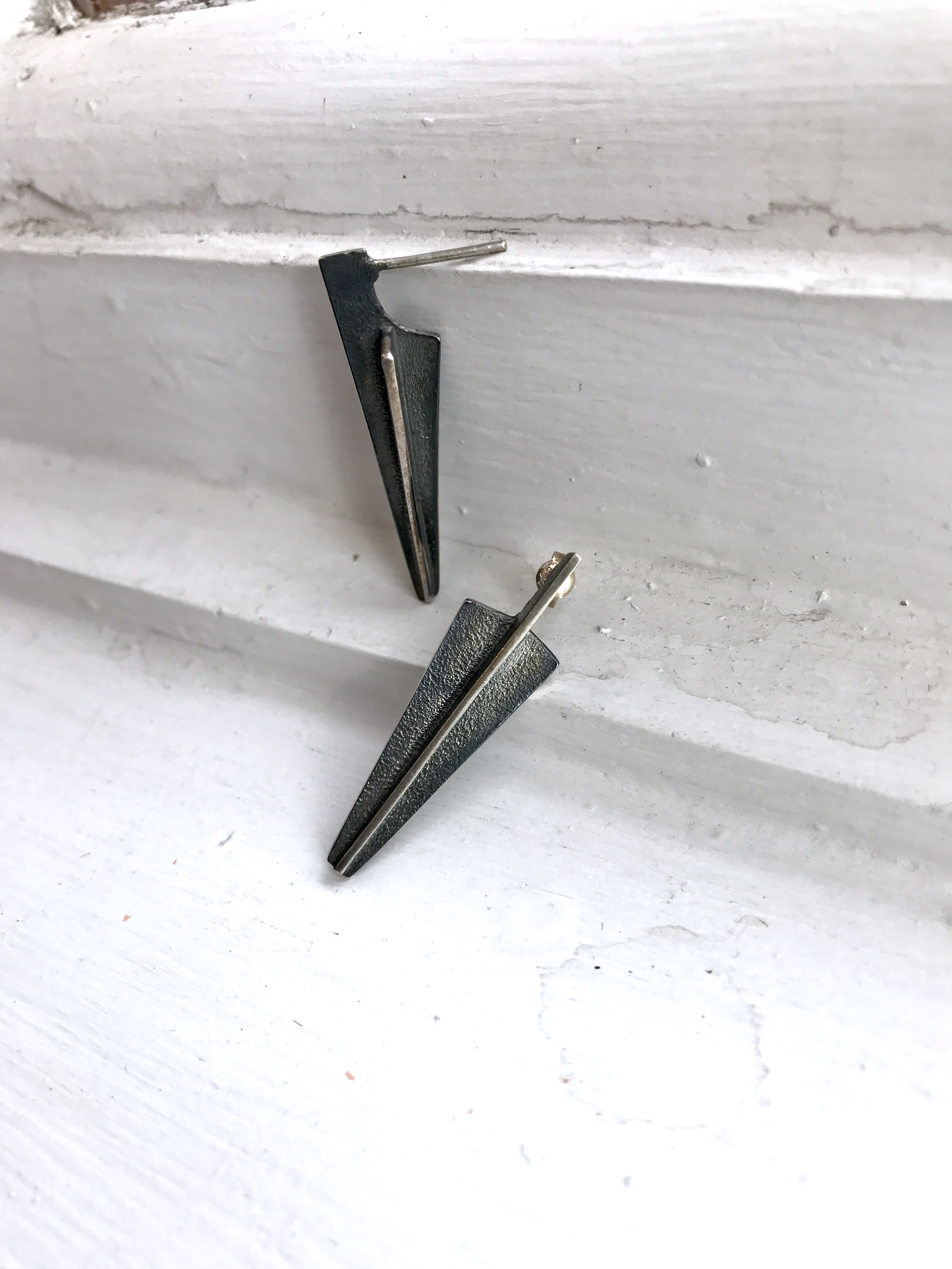 architectural spike earring