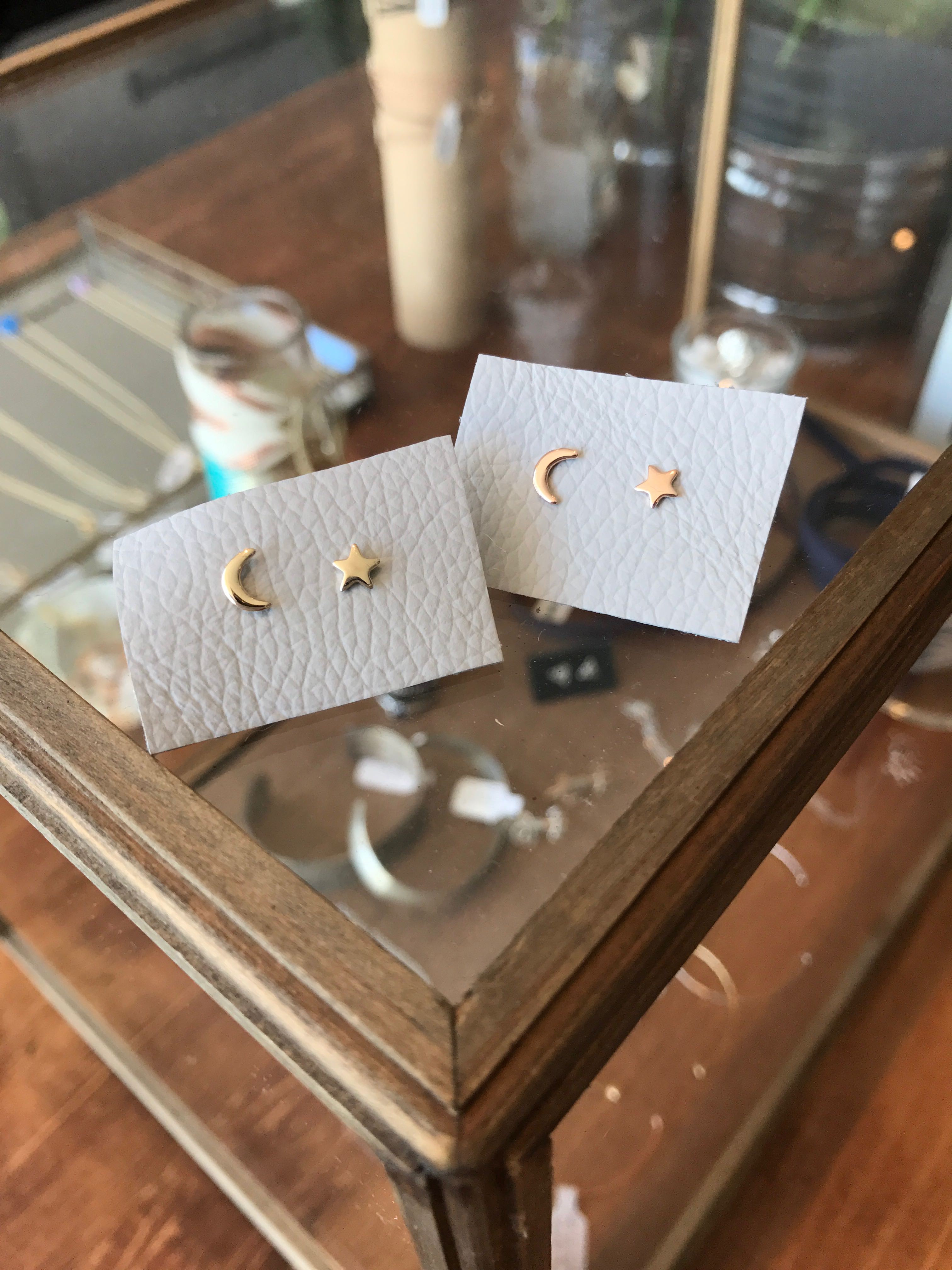 moon and star studs